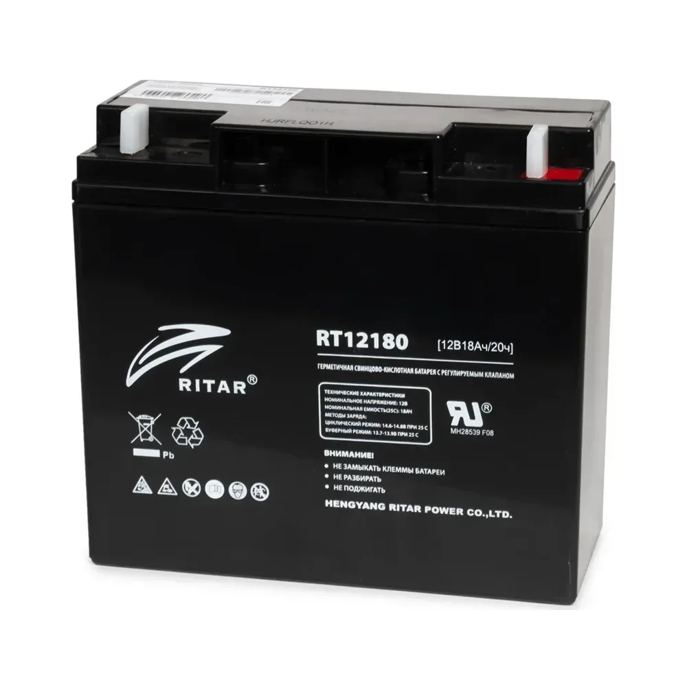 Аккумуляторная батарея Ritar RT12180, 12 В, 18 А·ч
