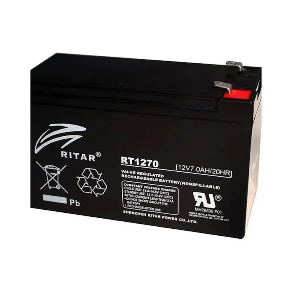 Аккумуляторная батарея Ritar RT1270, 12 В, 7 А·ч